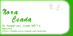 nora csada business card